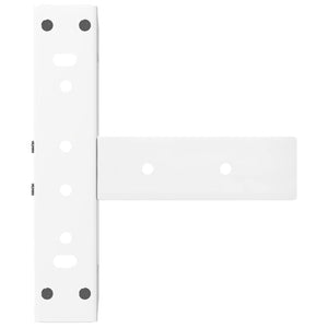 Gambe per Tavolino da Caffè a Forma di T 2 pz Bianche 28x25x(42-43) cm Acciaio