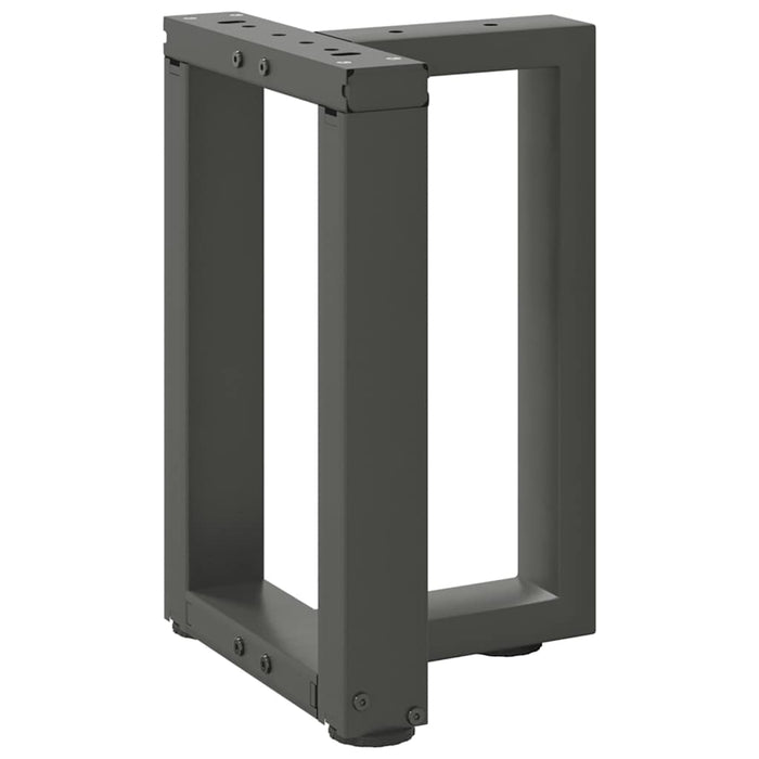 Gambe per Tavolino da Caff¨¨ a Forma di T 2 pz-Set di 2 Gamba per Tavolo Antracite 28x25x(42-43) cm Acciaio