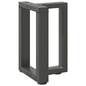 Gambe per Tavolino da Caffè a Forma di T 2 pz Antracite 28x25x(42-43) cm Acciaio