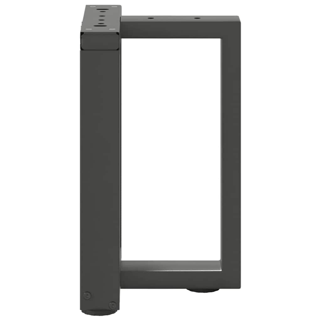 Gambe per Tavolino da Caffè a Forma di T 2 pz Antracite 28x25x(42-43) cm Acciaio