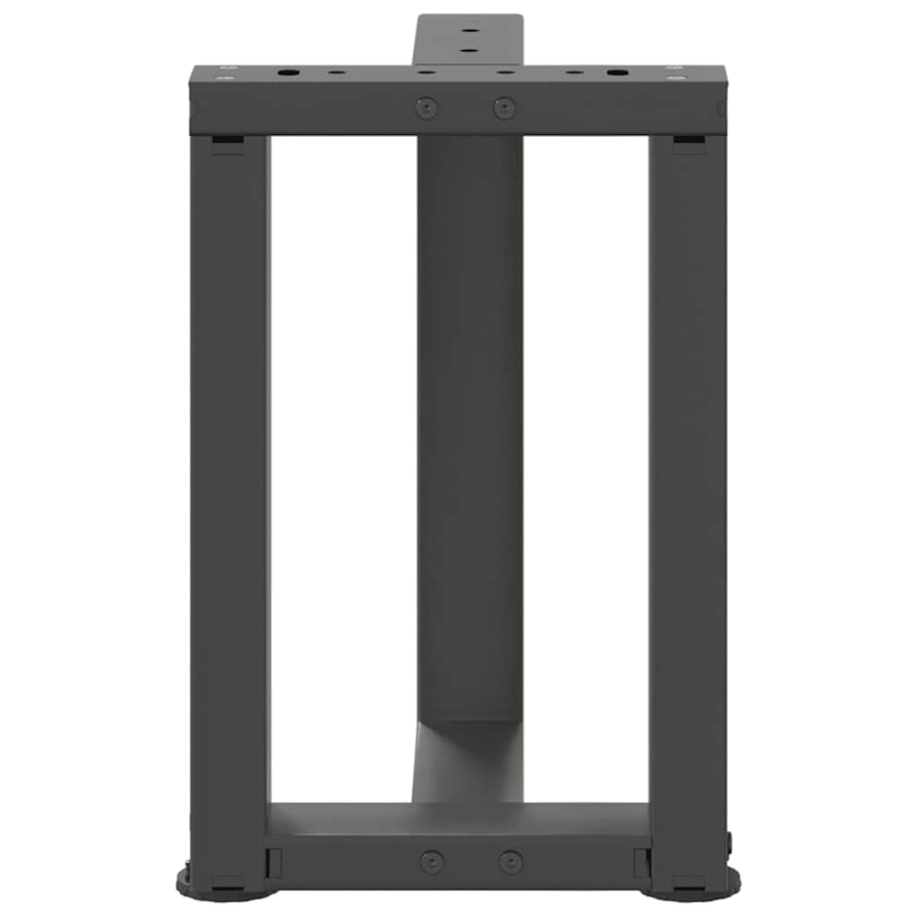 Gambe Tavolino Caffè a T 2 pz Antracite 28x25x(42-43)cm Acciaio 4013022