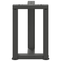 Gambe Tavolino Caffè a T 2 pz Antracite 28x25x(42-43)cm Acciaio 4013022