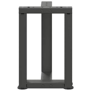 Gambe per Tavolino da Caffè a Forma di T 2 pz Antracite 28x25x(42-43) cm Acciaio