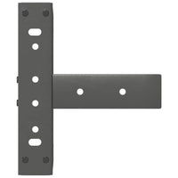 Gambe per Tavolino da Caff¨¨ a Forma di T 2 pz-Set di 2 Gamba per Tavolo Antracite 28x25x(42-43) cm Acciaio