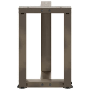 Gambe per Tavolino da Caffè a Forma di T 2 pz Nere 28x25x(42-43) cm Acciaio