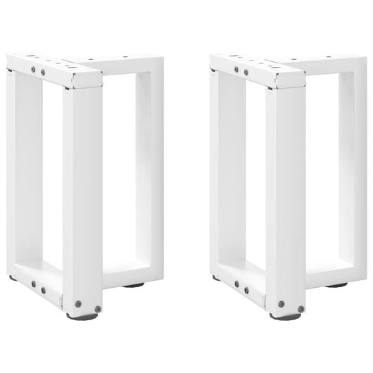 Set di 2 gambe per tavolino da caffè a forma di T dal design moderno 38 x 25 x 43 cm acciaio bianco 02_0057295