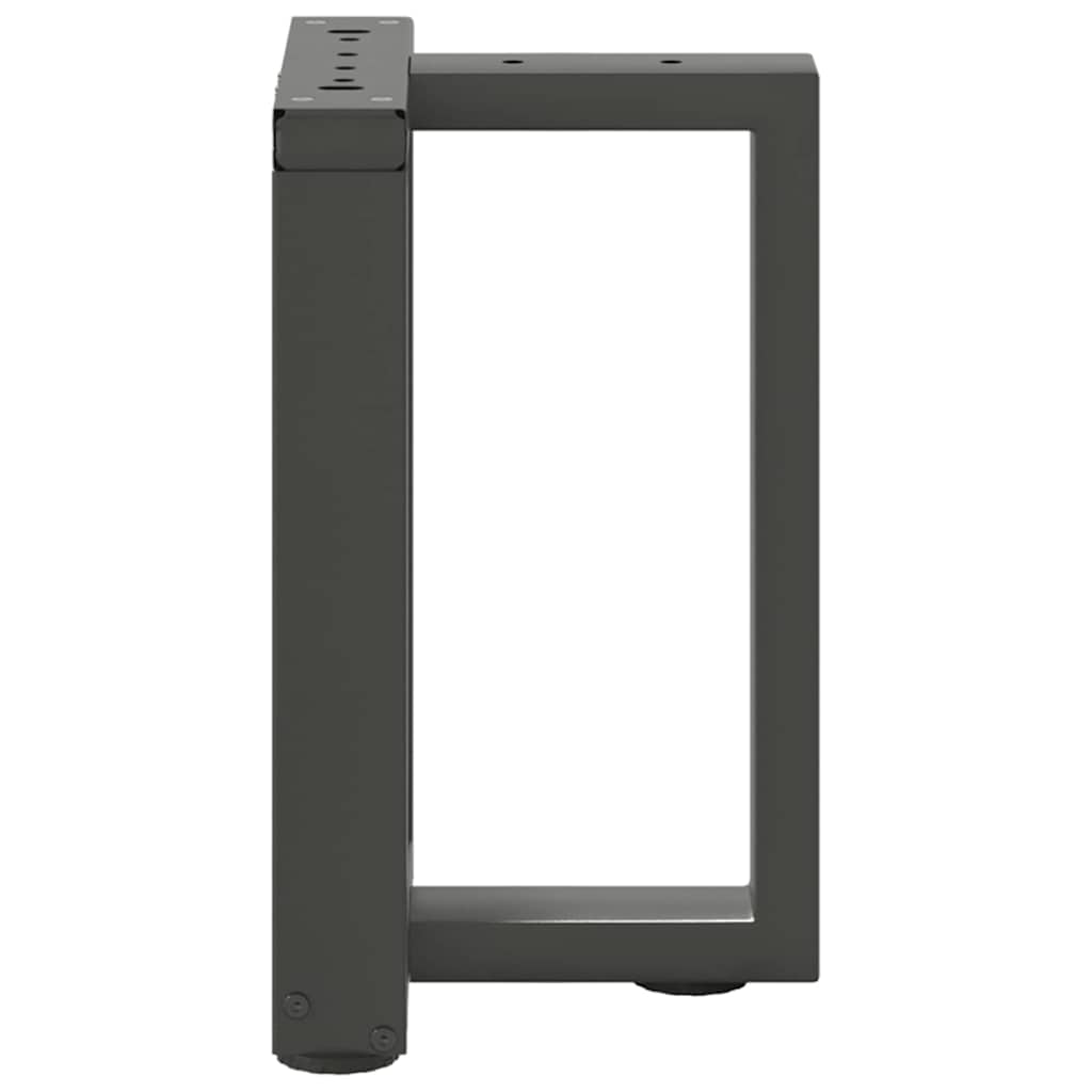 Gambe per Tavolino-Gambe per mobili da Caff¨¨ a Forma di T 2 pz Antracite 38x25x(42-43) cm Acciaio