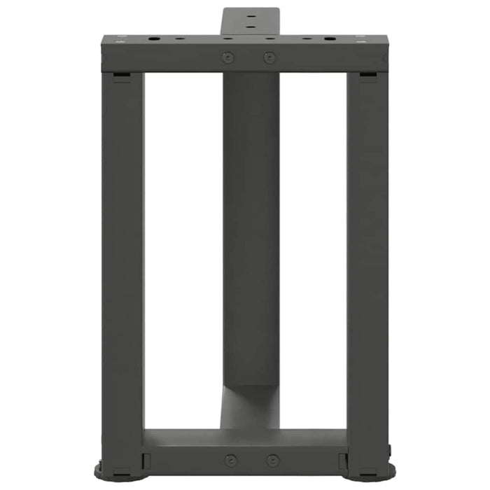 vidaXL Gambe per Tavolino da Caffè a Forma di T 2 pz Antracite 38x25x(42-43) cm Acciaio