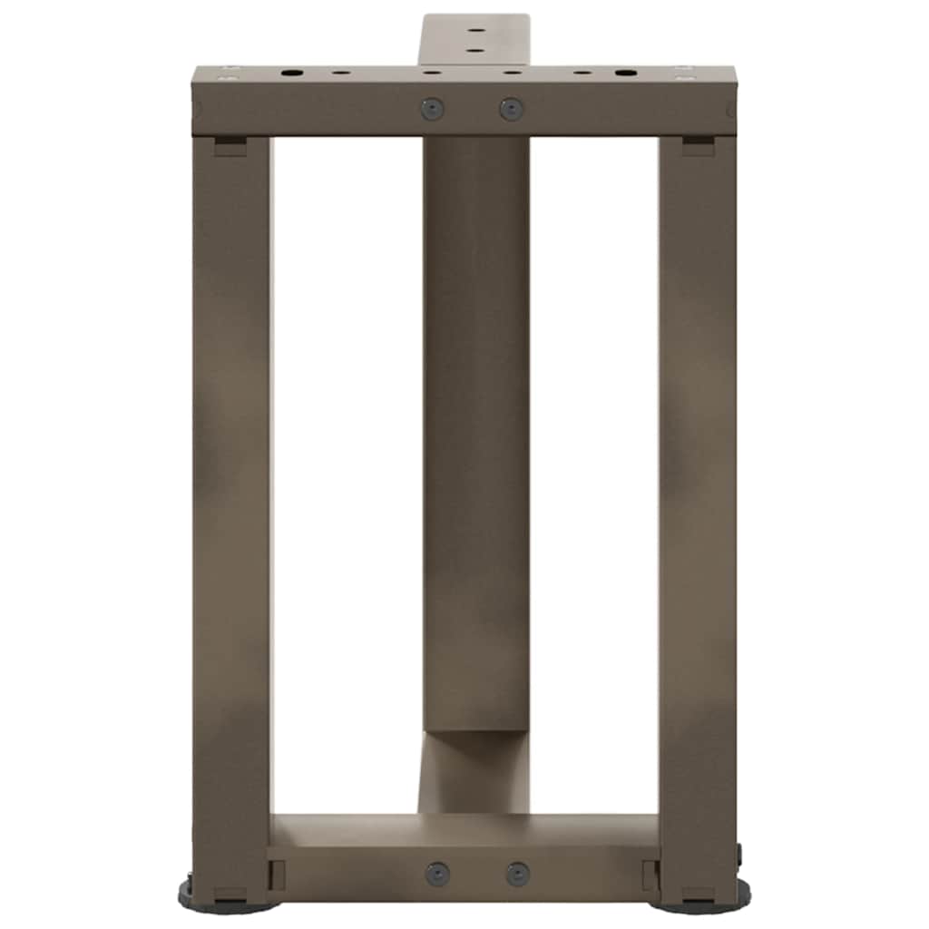 Gambe per Tavolino da Caffè a Forma di T 2 pz Nere 38x25x(42-43) cm Acciaio 4013027