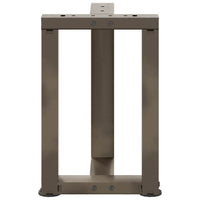 Gambe per Tavolino da Caffè a Forma di T 2 pz Nere 38x25x(42-43) cm Acciaio 4013027