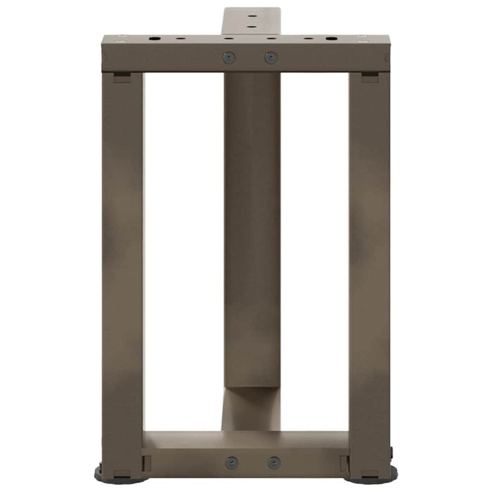 Gambe per Tavolino da Caffè a Forma di T 2 pz Nere 38x25x(42-43) cm Acciaio 4013027