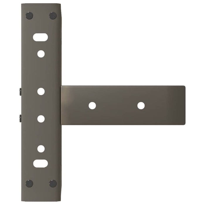 Gambe per Tavolino da Caff¨¨ a Forma di T 2 pz-Set di 2 Gamba per Tavolo Nere 38x25x(42-43) cm Acciaio 691742