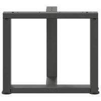 Gambe per Tavolino da Caffè a Forma di T 2 pz Antracite 50x25x(42-43) cm Acciaio 4013030