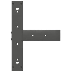 Gambe per Tavolino da Caffè a Forma di T 2 pz Antracite 50x25x(42-43) cm Acciaio 4013030