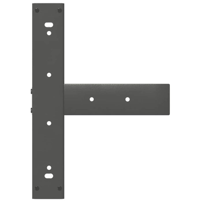 Gambe per Tavolino da Caffè a Forma di T 2 pz Antracite 50x25x(42-43) cm Acciaio 4013030