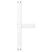 Gambe per Tavolino da Caffè a Forma di T 2 pz Bianche 60x25x(42-43) cm Acciaio 4013033