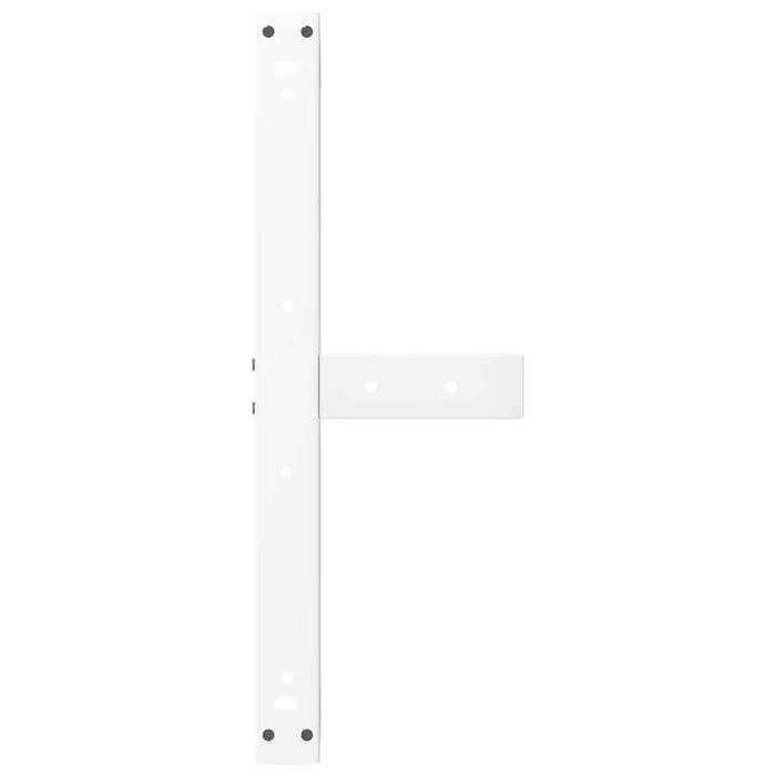 Gambe per Tavolino da Caffè a Forma di T 2 pz Bianche 60x25x(42-43) cm Acciaio 4013033