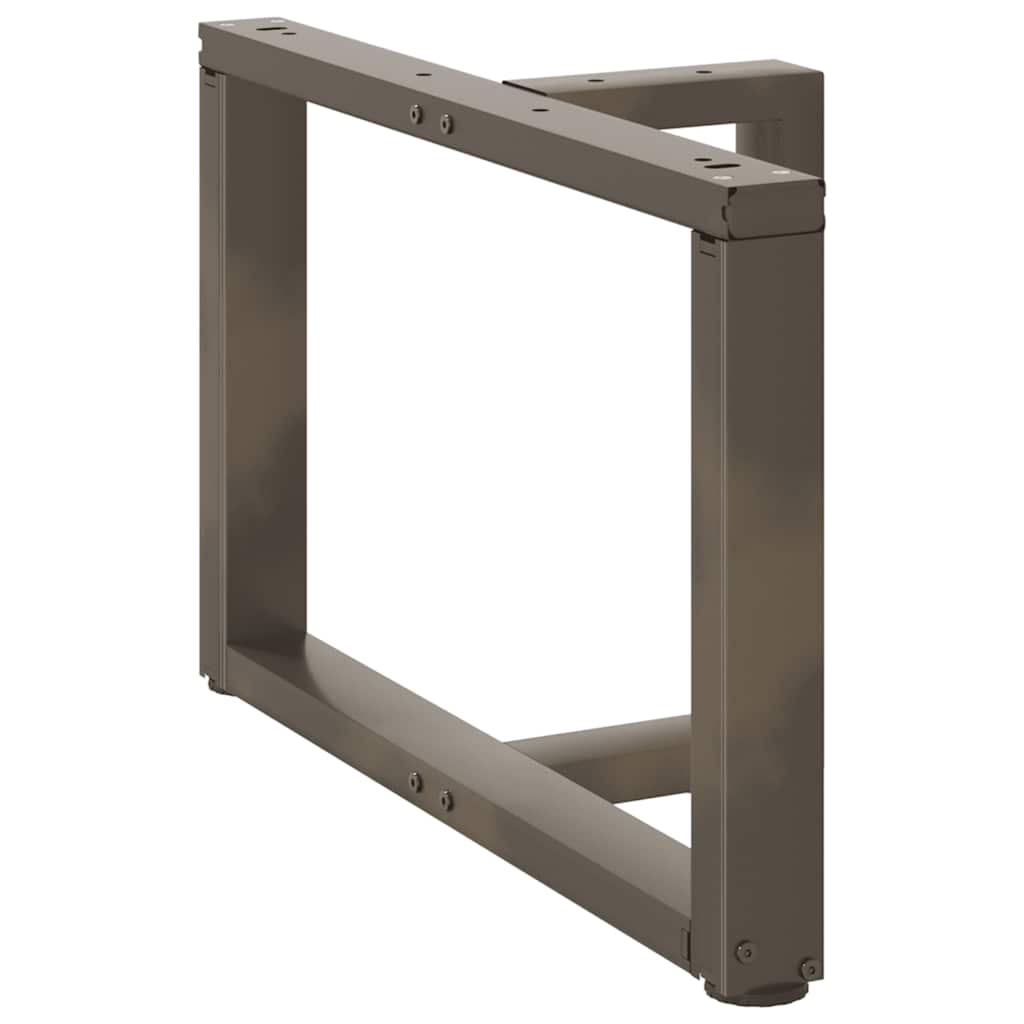 Gambe per Tavolino da Caffè a Forma di T 2 pz Nere 60x25x(42-43) cm Acciaio