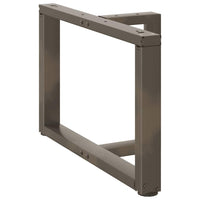 Gambe per Tavolino da Caffè a Forma di T 2 pz Nere 60x25x(42-43) cm Acciaio