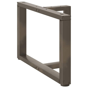 Gambe per Tavolino da Caffè a Forma di T 2 pz Nere 60x25x(42-43) cm Acciaio