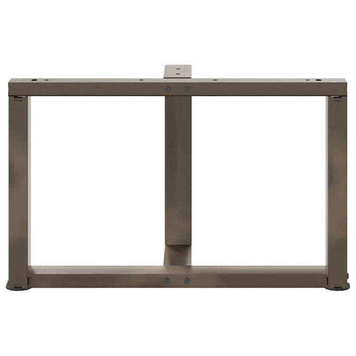 Gambe per Tavolino da Caffè a Forma di T 2 pz Nere 60x25x(42-43) cm Acciaio