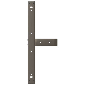 Gambe per Tavolino da Caffè a Forma di T 2 pz Nere 60x25x(42-43) cm Acciaio