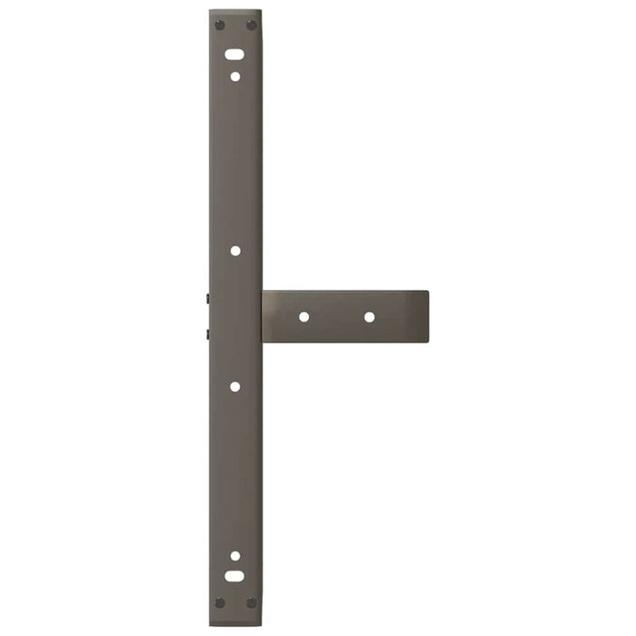 Gambe per Tavolino da Caffè a Forma di T 2 pz Nere 60x25x(42-43) cm Acciaio