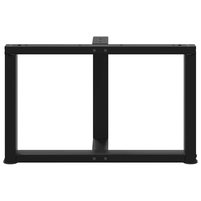 Gambe per Tavolino da Caff¨¨ a Forma di T 2 pz-Set di 2 Gamba per Tavolo Nere 70x25x(42-43) cm Acciaio 629238