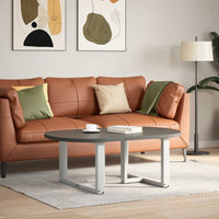 Gambe per Tavolino da Caff¨¨ a Forma di T 2 pz-Set di 2 Gamba per Tavolo Bianche 70x25x(42-43) cm Acciaio