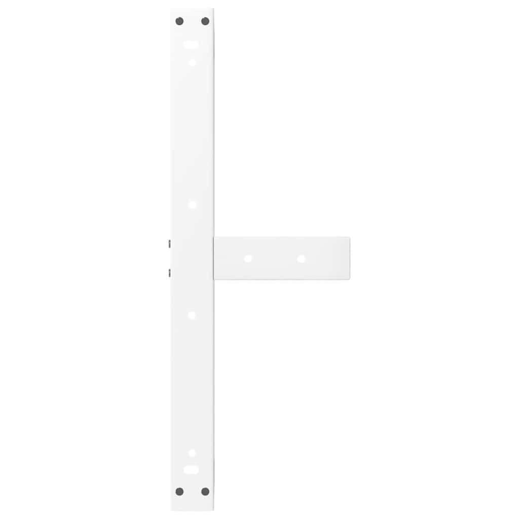 Gambe per Tavolino da Caffè a Forma di T 2 pz Bianche 70x25x(42-43) cm Acciaio 4013037