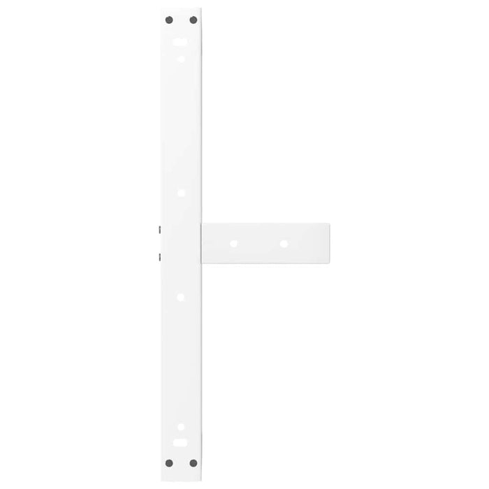 Gambe per Tavolino da Caffè a Forma di T 2 pz Bianche 70x25x(42-43) cm Acciaio 4013037