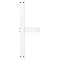 Gambe per Tavolino da Caffè a Forma di T 2 pz Bianche 70x25x(42-43) cm Acciaio