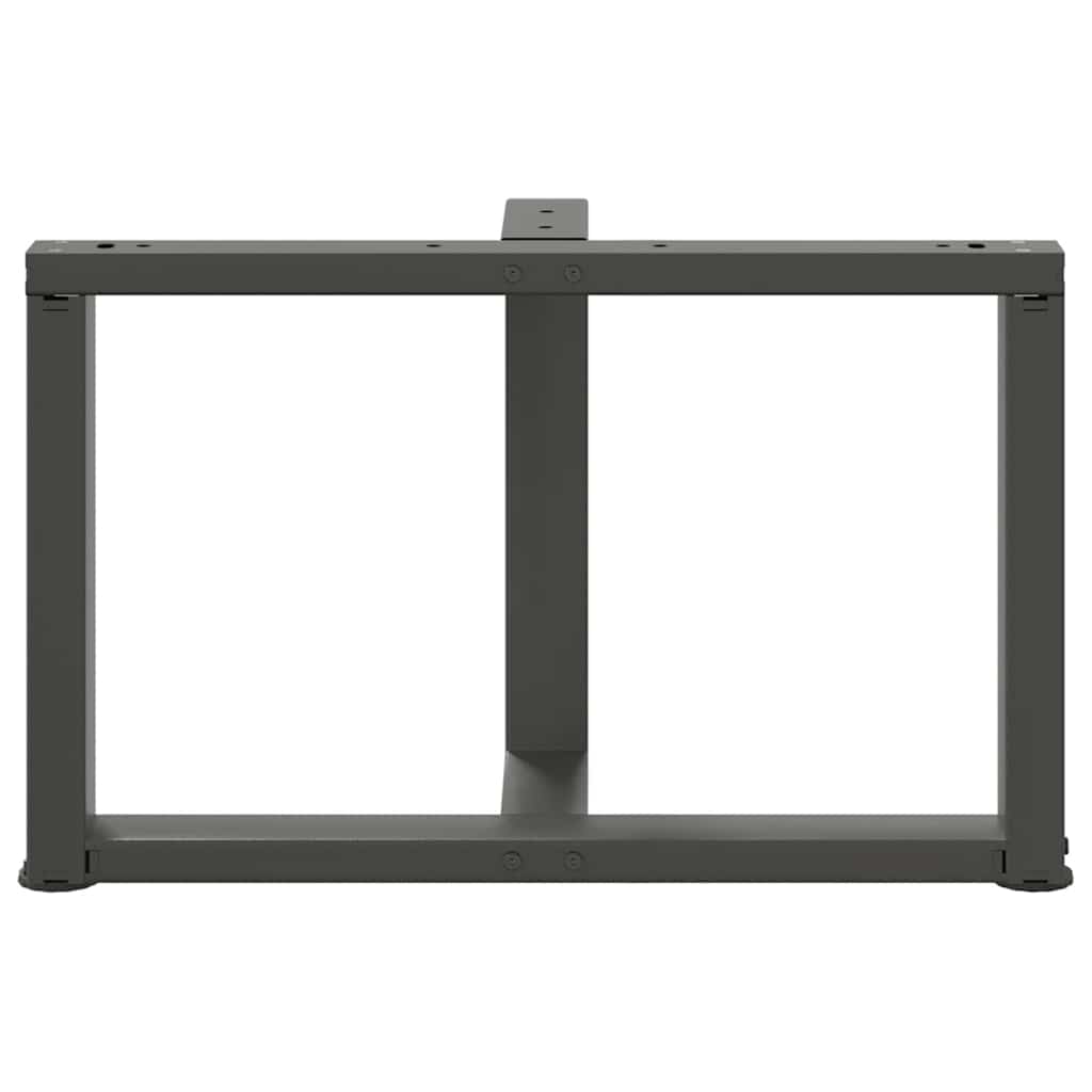Gambe per Tavolino da Caffè a Forma di T 2 pz Antracite 70x25x(42-43) cm Acciaio 4013038