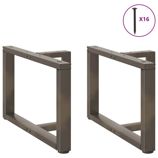 Gambe per Tavolino da Caffè a Forma di T 2 pz Nere 70x25x(42-43) cm Acciaio 4013039