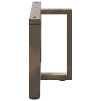 Gambe per Tavolino da Caffè a Forma di T 2 pz Nere 70x25x(42-43) cm Acciaio 4013039