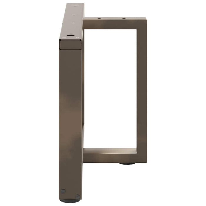 Gambe per Tavolino da Caffè a Forma di T 2 pz Nere 70x25x(42-43) cm Acciaio 4013039