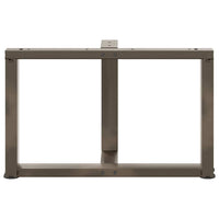 vidaXL Gambe per Tavolino da Caffè a Forma di T 2 pz Nere 70x25x(42-43) cm Acciaio