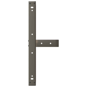 Gambe per Tavolino da Caffè a Forma di T 2 pz Nere 70x25x(42-43) cm Acciaio 4013039