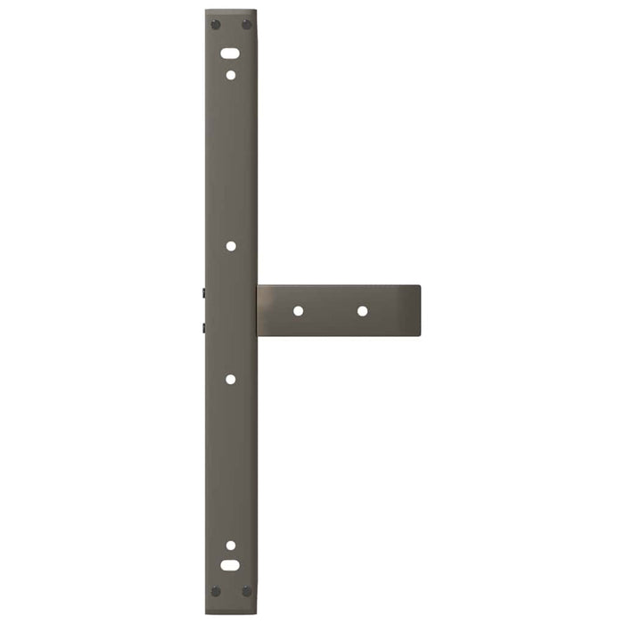 Gambe per Tavolino da Caffè a Forma di T 2 pz Nere 70x25x(42-43) cm Acciaio 4013039