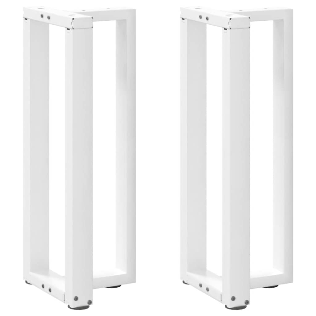 Gambe Tavolo Consolle a T 2 pz Bianco 25x28x(72-73) cm Acciaio 4013041