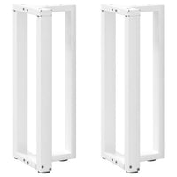 Gambe Tavolo Consolle a T 2 pz Bianco 25x28x(72-73) cm Acciaio 4013041