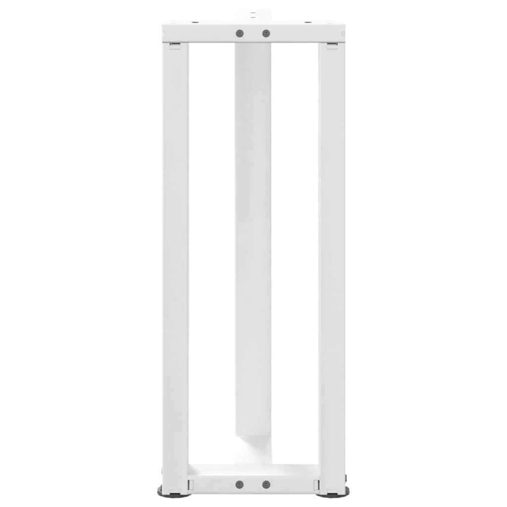 Gambe Tavolo Consolle a T 2 pz Bianco 25x28x(72-73) cm Acciaio 4013041