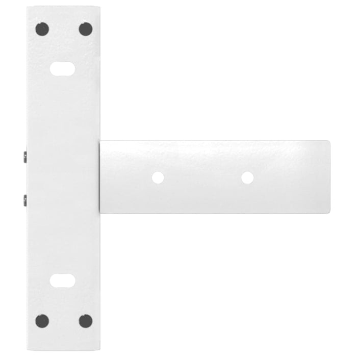 Gambe Tavolo Consolle a T 2 pz Bianco 25x28x(72-73) cm Acciaio 4013041