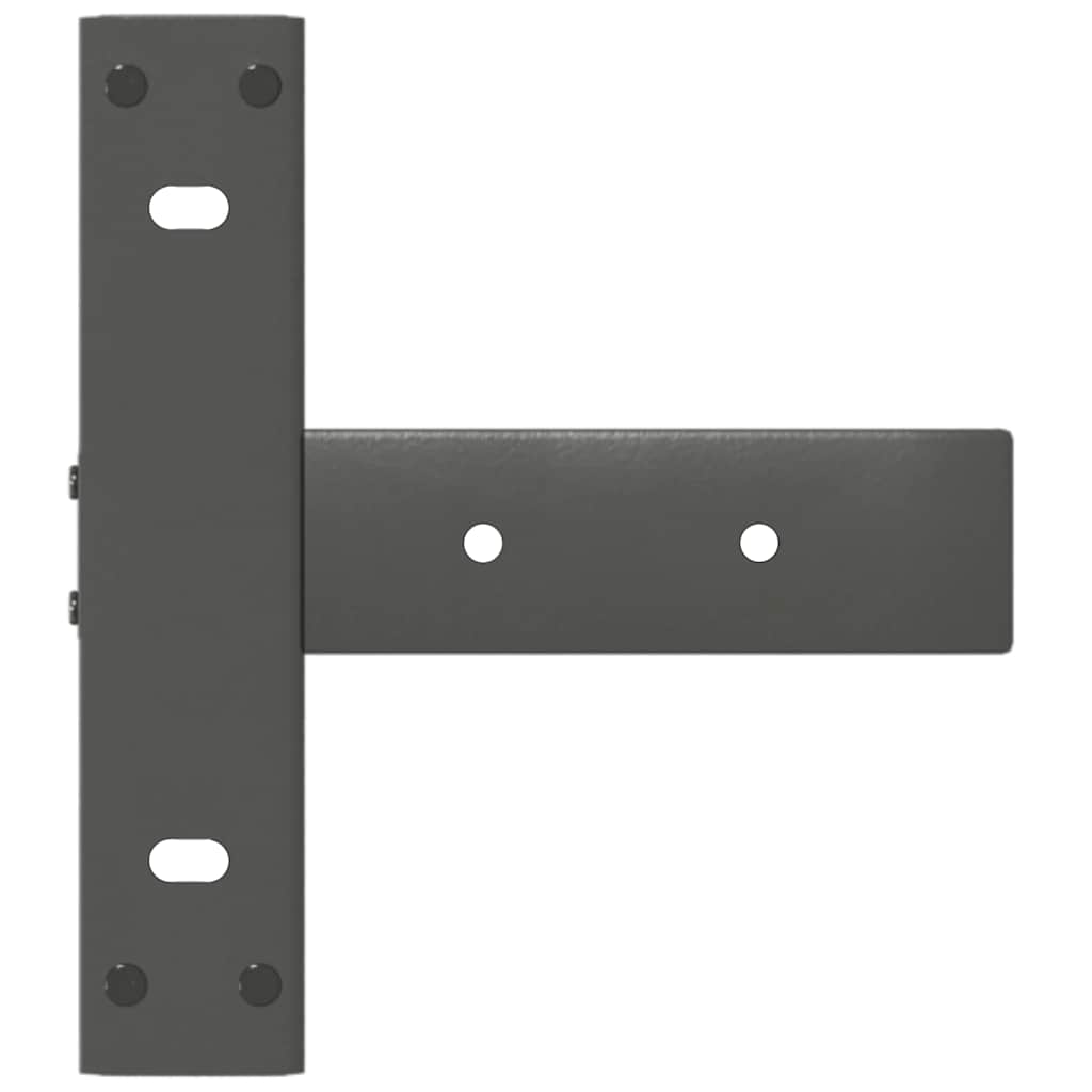 Gambe per tavolo consolle a T 2 pz Antracite 25x28x(72-73) cm Acciaio 4013042