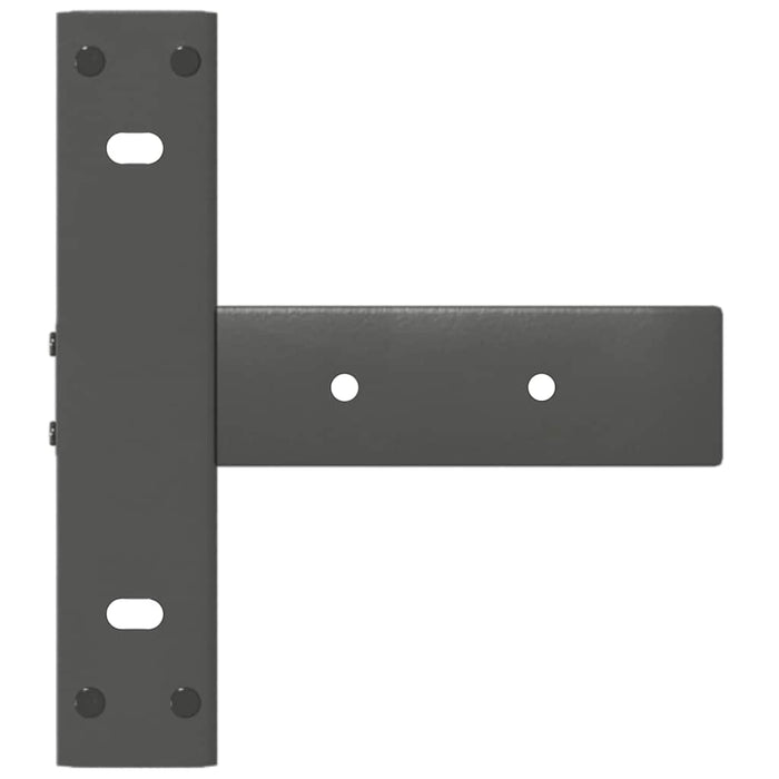 Gambe per tavolo consolle a T 2 pz Antracite 25x28x(72-73) cm Acciaio 4013042