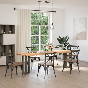 Gambe per Tavolo Consolle a Forma di T 2 pz Nere 25x28x(72-73) cm Acciaio