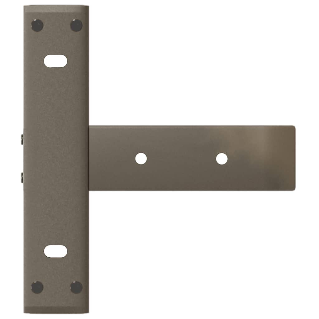 Gambe Tavolo Consolle a T 2 pz Naturale 25x28x(72-73)cm Acciaio 4013043