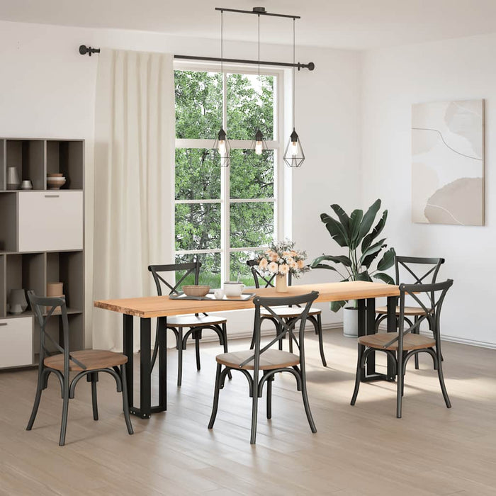 vidaXL Gambe per Tavolo Consolle a Forma di T 2 pz Nere 38x25x(72-73) cm Acciaio