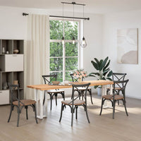 vidaXL Gambe per Tavolo Consolle a Forma di T 2 pz Bianche 38x25x(72-73) cm Acciaio