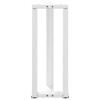 vidaXL Gambe per Tavolo Consolle a Forma di T 2 pz Bianche 38x25x(72-73) cm Acciaio